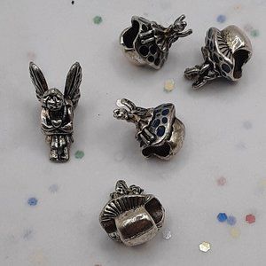 Fairies Set Of 5 Tibetan Silver Alloy Beads For European Style Charm Bracelets